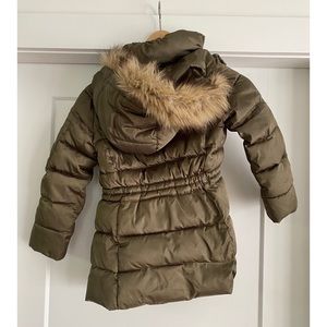 Girls size small Olive green parka